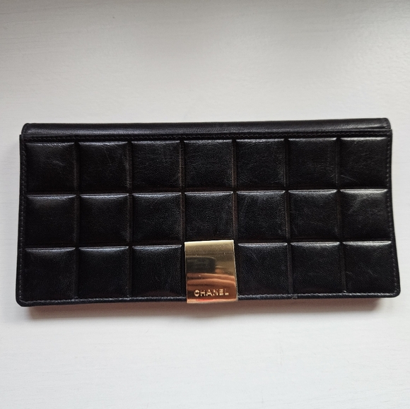 Chanel Chocolate Bar Long leather wallet FINAL $ FIRM - Picture 1 of 7